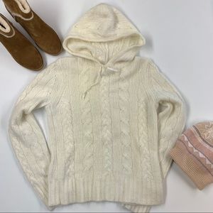 American Eagle Sheer Hoodie Angora Rabbit Hair
